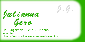 julianna gero business card